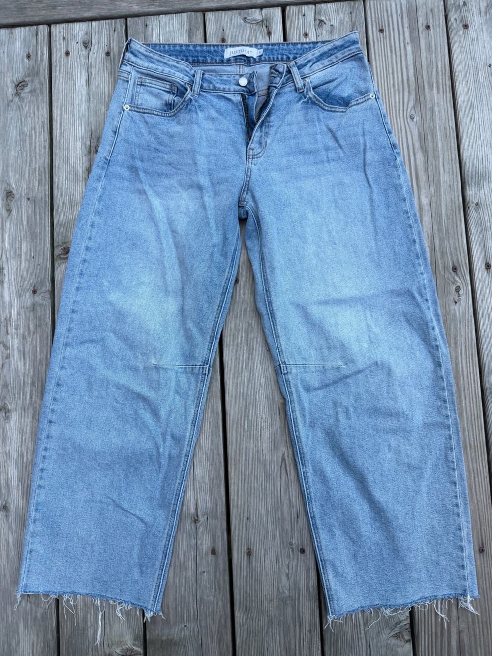 Just USA Light Wash Straight Leg Jeans